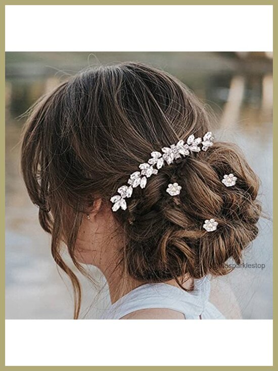 41-Piece Rhinestone Pearl Hair Pins & Combs Set Wedding Bridal Accessories